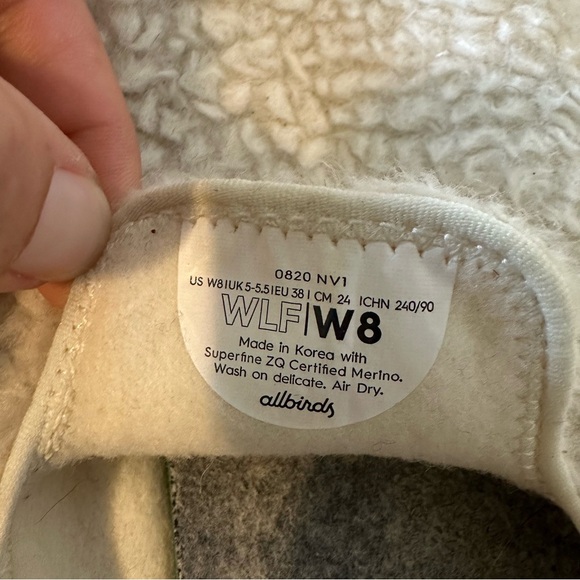 Allbirds Wool Lounger Fluffs Womens Size 8 Merino - Picture 8 of 9